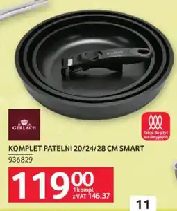 Selgros Komplet patelni 20/24/28 cm Smart Gerlach oferta