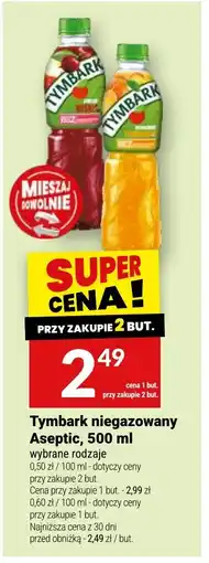 Twój Market Tymbark niegazowany Aseptic oferta