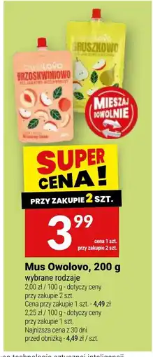 Twój Market Mus Owolovo, wybrane rodzaje oferta