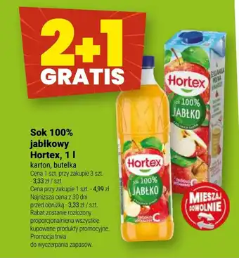 Twój Market Sok 100% jabłkowy Hortex oferta