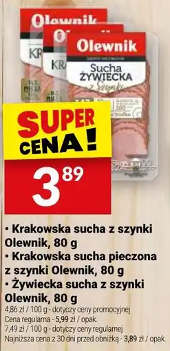 Twój Market Krakowska sucha z szynki Olewnik oferta