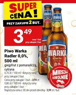 Twój Market Piwo Warka Radler 0,0% oferta