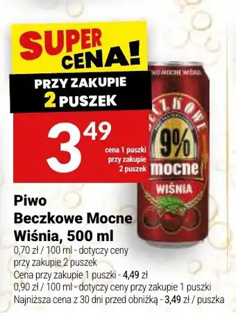 Twój Market Piwo Beczkowe Mocne Wiśnia oferta