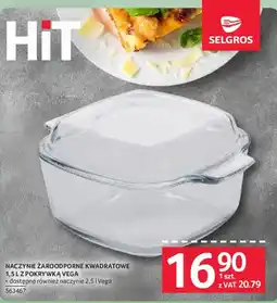 Selgros Naczynie Żaroodporne Kwadratowe Vega oferta