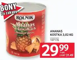 Selgros Rolnik Ananas w kawałkach oferta