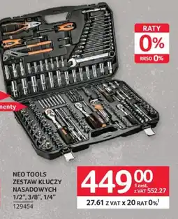 Selgros NEO TOOLS ZESTAW KLUCZY NASADOWYCH 1/2", 3/8", 1/4" oferta