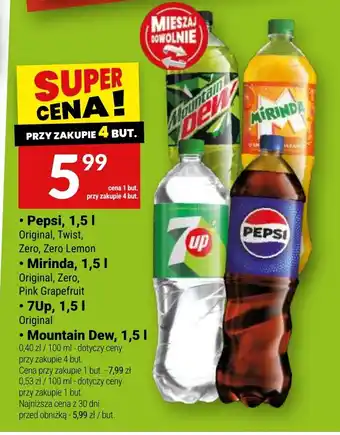 Pepsi, 7Up, Mirinda, Mountain Dew