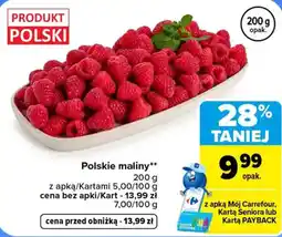 Carrefour Polskie maliny oferta