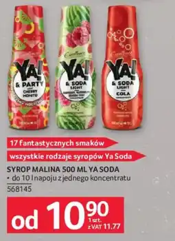 Selgros Syrop Malina Ya Soda oferta