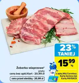 Carrefour Żeberka wieprzowe oferta