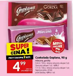 Twój Market Czekolada Goplana, 90 g mleczna, gorzka oferta