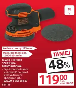 Selgros BLACK + DECKER SZLIFIERKA MIMOŚRODOWA oferta