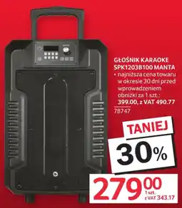 Selgros Głośnik Karaoke SPK1203B100 Manta oferta