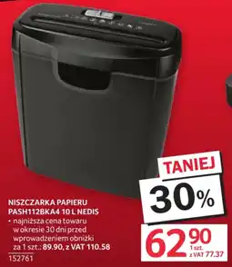 Selgros Niszczarka Papieru Nedis oferta
