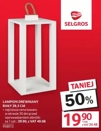 Lampion Drewniany Biały