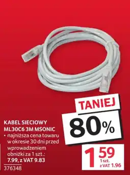 Selgros Kabel sieciowy ml30c6 3m msonic oferta