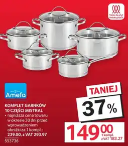 Selgros Komplet garnków 10 części Mistral oferta