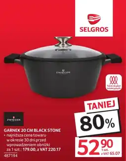 Selgros Garnek 20 cm black stone oferta