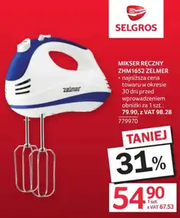 Selgros Mikser ręczny Zelmer oferta