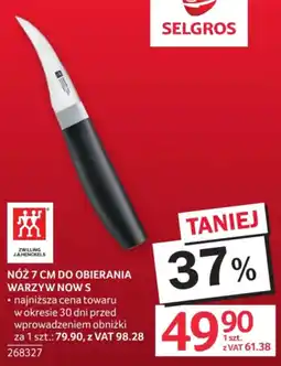 Selgros Nóż 7 CM do obierania warzyw Now S oferta