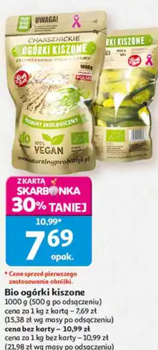 Auchan Bio ogórki kiszone Charsznickie Pola Natury oferta