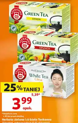 Auchan Herbata zielona lub biała Teekanne oferta