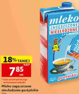 Auchan Mleko zagęszczone niesłodzone gostyńskie oferta