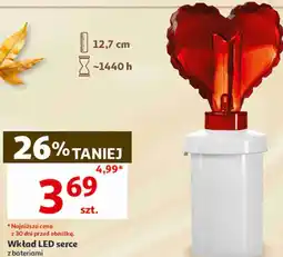 Auchan Wkład LED serce z bateriami oferta