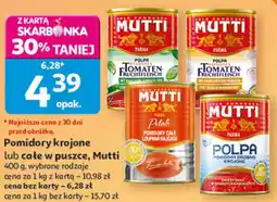Auchan Pomidory krojone lub całe w puszce Mutti oferta