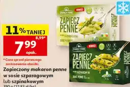 Auchan Family Food Zapieczony makaron penne w sosie szparagowym lub szpinakowym oferta