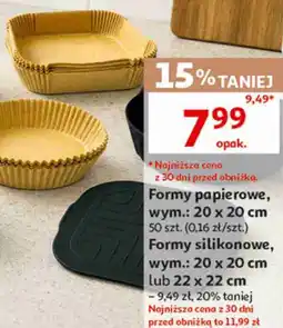 Auchan actuel Formy papierowe lub silikonowe oferta