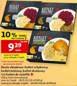 Auchan Danie obiadowe: kotlet schabowy, kotlet mielony, kotlet drobiowy lub kotlet de volaille oferta