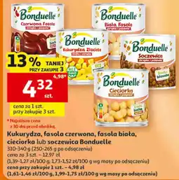 Auchan Kukurydza, fasola czerwona, fasola biała, cieciorka lub soczewica Bonduelle oferta
