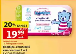 Auchan Bambino, chusteczki emolientowe 3 w 1 oferta