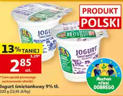 Auchan Jogurt śmietankowy 9% tł. Auchan Pewni Dobrego oferta