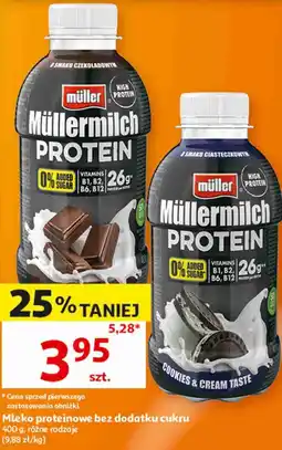 Auchan Mleko proteinowe bez dodatku cukru Müllermilch Protein oferta