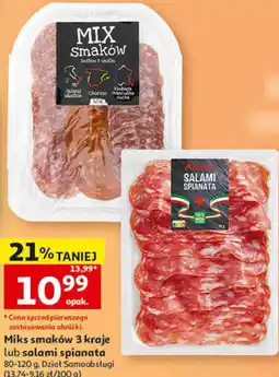 Auchan Miks smaków 3 kraje lub salami spianata oferta