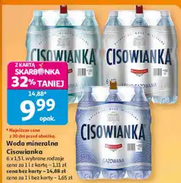 Auchan Woda mineralna Cisowianka oferta