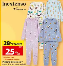 Auchan Piżama dziecięca Inextenso oferta