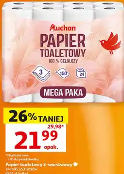 Auchan Auchan Papier toaletowy 3-warstwowy oferta