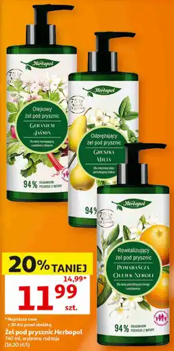 Auchan Żel pod prysznic Herbapol oferta