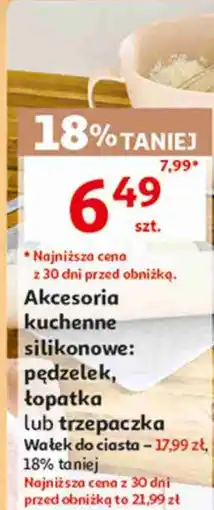 Auchan actuel Akcesoria kuchenne silikonowe: pędzelek, łopatka lub trzepaczka oferta