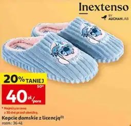 Auchan Kapcie damskie z licencją Inextenso oferta