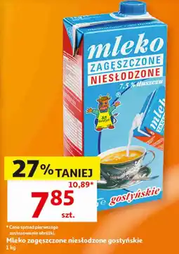 Auchan Mleko zagęszczone niesłodzone gostyńskie oferta