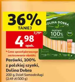 Auchan Parówki, 100% z polskiej szynki Dolina Dobra oferta