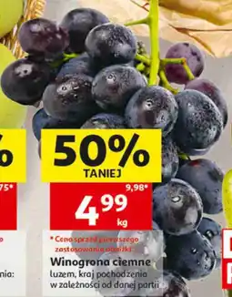 Auchan Winogrona ciemne luzem oferta