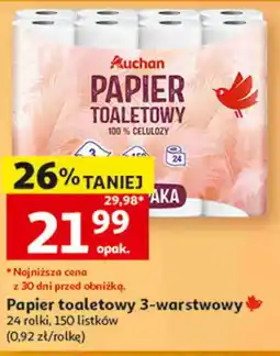 Auchan Papier toaletowy 3-warstwowy Auchan oferta