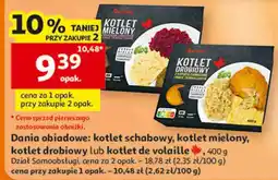Auchan Dania obiadowe Auchan: kotlet schabowy, kotlet mielony, kotlet drobiowy lub kotlet de volaille oferta