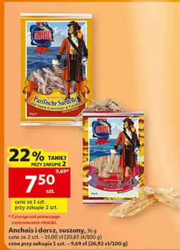 Auchan Anchois i dorsz, suszony oferta