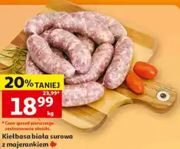 Auchan Kiełbasa biała surowa z majerankiem oferta